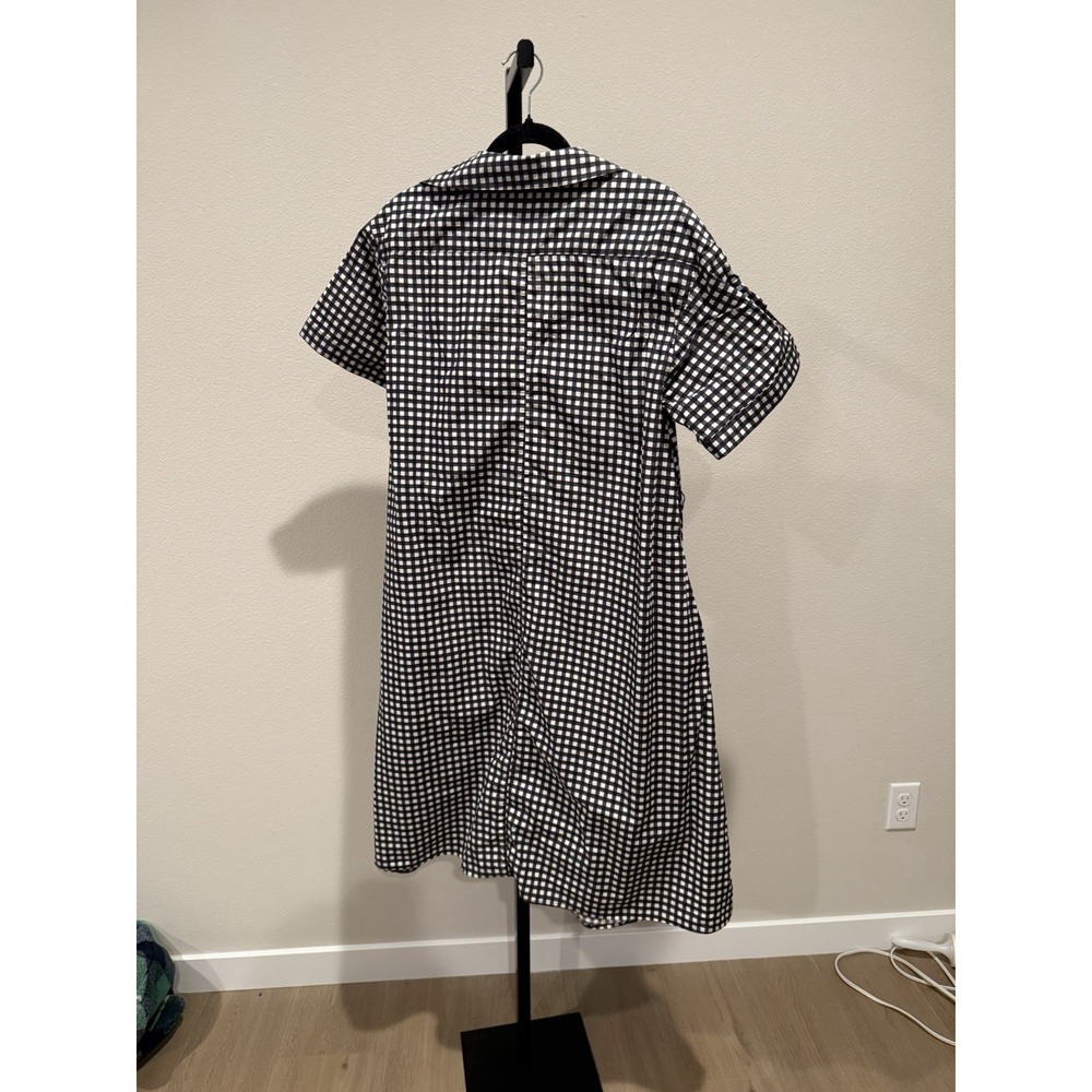 Tucker NYC The Sarah Shirtdress | Black‎ Gingham Size Medium - Picture 4 of 6